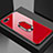 Coque Rebord Contour Silicone et Vitre Miroir Housse Etui M01 pour Oppo R15X Rouge