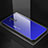 Coque Rebord Contour Silicone et Vitre Miroir Housse Etui M02 pour Huawei Mate 20 Lite Bleu