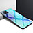 Coque Rebord Contour Silicone et Vitre Miroir Housse Etui pour Oppo A72 5G Cyan
