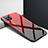 Coque Rebord Contour Silicone et Vitre Miroir Housse Etui pour Oppo Reno4 SE 5G Rouge