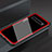 Coque Rebord Contour Silicone et Vitre Miroir Housse Etui pour Samsung Galaxy S10 5G SM-G977B Rouge