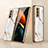 Coque Rebord Contour Silicone et Vitre Miroir Housse Etui pour Samsung Galaxy Z Fold2 5G Blanc Petit