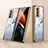 Coque Rebord Contour Silicone et Vitre Miroir Housse Etui pour Samsung Galaxy Z Fold2 5G Bleu Clair