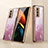 Coque Rebord Contour Silicone et Vitre Miroir Housse Etui pour Samsung Galaxy Z Fold2 5G Rose