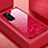 Coque Rebord Contour Silicone et Vitre Miroir Housse Etui T01 pour Huawei P40 Rouge