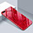 Coque Rebord Contour Silicone et Vitre Miroir Housse Etui T02 pour Oppo R15X Rouge
