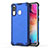 Coque Rebord Contour Silicone et Vitre Transparente Housse Etui 360 Degres AM1 pour Samsung Galaxy A30 Bleu