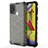Coque Rebord Contour Silicone et Vitre Transparente Housse Etui 360 Degres AM1 pour Samsung Galaxy M21s Noir