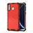 Coque Rebord Contour Silicone et Vitre Transparente Housse Etui 360 Degres AM1 pour Samsung Galaxy M30 Rouge