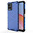 Coque Rebord Contour Silicone et Vitre Transparente Housse Etui 360 Degres AM3 pour Vivo Y21e Bleu