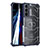 Coque Rebord Contour Silicone et Vitre Transparente Housse Etui 360 Degres M06 pour Samsung Galaxy S21 Plus 5G Bleu