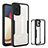 Coque Rebord Contour Silicone et Vitre Transparente Housse Etui 360 Degres MJ1 pour Samsung Galaxy A02s Noir