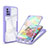 Coque Rebord Contour Silicone et Vitre Transparente Housse Etui 360 Degres MJ1 pour Samsung Galaxy A71 5G Violet