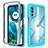 Coque Rebord Contour Silicone et Vitre Transparente Housse Etui 360 Degres pour Motorola Moto Edge (2022) 5G Cyan