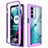 Coque Rebord Contour Silicone et Vitre Transparente Housse Etui 360 Degres pour Motorola Moto Edge S30 5G Violet