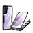 Coque Rebord Contour Silicone et Vitre Transparente Housse Etui 360 Degres pour Samsung Galaxy S21 Plus 5G Noir