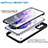 Coque Rebord Contour Silicone et Vitre Transparente Housse Etui 360 Degres pour Samsung Galaxy S21 Plus 5G Petit