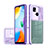 Coque Rebord Contour Silicone et Vitre Transparente Housse Etui 360 Degres QW1 pour Xiaomi Redmi 10 Power Violet