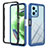 Coque Rebord Contour Silicone et Vitre Transparente Housse Etui 360 Degres YB2 pour Xiaomi Redmi Note 12 5G Bleu