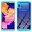 Coque Rebord Contour Silicone et Vitre Transparente Housse Etui 360 Degres ZJ1 pour Samsung Galaxy A10 Bleu Ciel