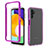 Coque Rebord Contour Silicone et Vitre Transparente Housse Etui 360 Degres ZJ1 pour Samsung Galaxy A13 5G Violet