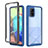 Coque Rebord Contour Silicone et Vitre Transparente Housse Etui 360 Degres ZJ1 pour Samsung Galaxy A71 5G Bleu