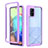 Coque Rebord Contour Silicone et Vitre Transparente Housse Etui 360 Degres ZJ1 pour Samsung Galaxy A71 5G Violet Clair