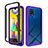 Coque Rebord Contour Silicone et Vitre Transparente Housse Etui 360 Degres ZJ1 pour Samsung Galaxy M21s Violet Clair