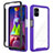 Coque Rebord Contour Silicone et Vitre Transparente Housse Etui 360 Degres ZJ1 pour Samsung Galaxy M51 Violet Clair