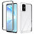 Coque Rebord Contour Silicone et Vitre Transparente Housse Etui 360 Degres ZJ1 pour Samsung Galaxy S20 Plus Blanc