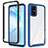 Coque Rebord Contour Silicone et Vitre Transparente Housse Etui 360 Degres ZJ1 pour Samsung Galaxy S20 Plus Bleu