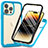 Coque Rebord Contour Silicone et Vitre Transparente Housse Etui 360 Degres ZJ3 pour Apple iPhone 13 Pro Max Bleu Ciel
