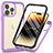 Coque Rebord Contour Silicone et Vitre Transparente Housse Etui 360 Degres ZJ3 pour Apple iPhone 13 Pro Max Violet Clair