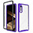 Coque Rebord Contour Silicone et Vitre Transparente Housse Etui 360 Degres ZJ3 pour LG Velvet 4G Violet