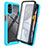 Coque Rebord Contour Silicone et Vitre Transparente Housse Etui 360 Degres ZJ3 pour Motorola Moto G22 Bleu Ciel