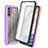 Coque Rebord Contour Silicone et Vitre Transparente Housse Etui 360 Degres ZJ3 pour Motorola Moto G60 Violet