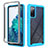 Coque Rebord Contour Silicone et Vitre Transparente Housse Etui 360 Degres ZJ3 pour Samsung Galaxy S20 FE 5G Bleu Ciel