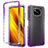 Coque Rebord Contour Silicone et Vitre Transparente Housse Etui 360 Degres ZJ3 pour Xiaomi Poco X3 NFC Violet