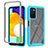 Coque Rebord Contour Silicone et Vitre Transparente Housse Etui 360 Degres ZJ4 pour Samsung Galaxy A02s Bleu Ciel