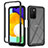 Coque Rebord Contour Silicone et Vitre Transparente Housse Etui 360 Degres ZJ4 pour Samsung Galaxy A02s Noir