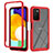 Coque Rebord Contour Silicone et Vitre Transparente Housse Etui 360 Degres ZJ4 pour Samsung Galaxy A02s Rouge