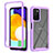 Coque Rebord Contour Silicone et Vitre Transparente Housse Etui 360 Degres ZJ4 pour Samsung Galaxy A02s Violet Clair