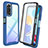 Coque Rebord Contour Silicone et Vitre Transparente Housse Etui 360 Degres ZJ4 pour Xiaomi Redmi Note 11 Pro 5G Bleu
