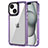 Coque Rebord Contour Silicone et Vitre Transparente Housse Etui AC2 pour Apple iPhone 13 Violet