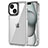 Coque Rebord Contour Silicone et Vitre Transparente Housse Etui AC2 pour Apple iPhone 15 Clair