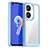 Coque Rebord Contour Silicone et Vitre Transparente Housse Etui J01S pour Asus Zenfone 9 Bleu