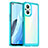 Coque Rebord Contour Silicone et Vitre Transparente Housse Etui J01S pour OnePlus Nord N20 5G Cyan