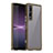 Coque Rebord Contour Silicone et Vitre Transparente Housse Etui J01S pour Sony Xperia 1 V Gris