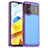 Coque Rebord Contour Silicone et Vitre Transparente Housse Etui J01S pour Xiaomi Poco M4 5G Violet Clair