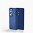 Coque Rebord Contour Silicone et Vitre Transparente Housse Etui pour Huawei P50 Pro Bleu